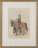 Willem Constantijn Staring, Karel de Stoute, Staring, Karel de Stoute Hertog van Bourgondie, aquarel op papier 26x19cm