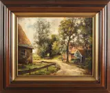 Ton Anconé, Paasberg de Lutte, Ton Ancone(oldenzaal) landschap de Lutte bij Paasberg, olieverf op linnen 40x50cm