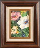 P. van den Braken, stilleven, Peter van den Braken 1896-1979, bloemen, olieverf op paneel 20cm Cond:G