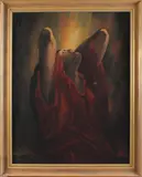 Cornelis Snoeijerbosch, religieuze vrouw, Cornelis Johannes Snoeijerbosch 1891-1975 Zutphen, religieuze vrouw, olieverf op paneel 78x100cm Cond:G