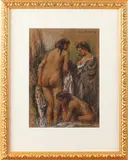 Suze Robertson, badende vrouwen, Suze Robertson 1856-1922 badende vrouwen, gemende techniek op papier 27x19cm Cond:G
