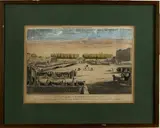 Franse gravure, 18e eeuw, Franse gravure van Parijs 18e eeuw, A.Paris chez Basset rue d.Jacques a 5e Genevieve