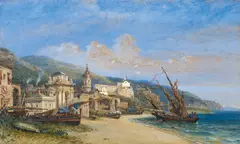 William Wyld, Finale in Ligurien, Aquarell auf Velin