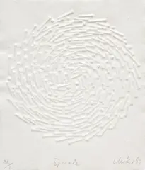 "Spirale" by Günther Uecker, Vorzugsausgabe zur Monografie von Dieter Honisch, Auflage C, sold Nov 2015
