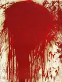 Ohne Titel by Hermann Nitsch, Öl und Blut auf Jute, sold Nov 2015