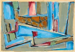 Peter Herkenrath, Ohne Titel, Öl auf Karton