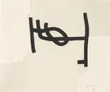 Eduardo Chillida, Alrededor de Valente II, Aquatinta auf grauem Eskulan