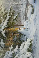 Winterwald by Walter Moras, Öl auf Leinwand, sold Nov 2015