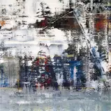 Gerhard Richter, Cage f.ff., Farboffset auf Aludibond unter Plexiglas