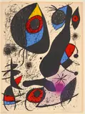 Ohne Titel by Joan Miró, Farblithografie auf ARCHES FRANCE (Wasserzeichen), sold Nov 2015