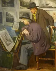Henri-Georges Bréard, Die Kunstkenner, Öl auf Leinwand