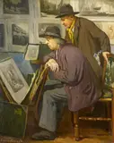 Henri-Georges Bréard, Die Kunstkenner, Öl auf Leinwand
