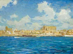 Alfred Kunze, Palma de Mallorca, Öl auf Karton
