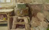 Robert Sterl, Ecke in einer Töpferwerkstatt, Öl auf Leinwand