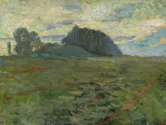 Bewaldeter Hügel by Robert Sterl, Öl auf Leinwand, sold Nov 2015