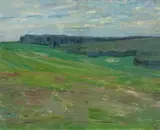 Robert Sterl, Hessische Waldlandschaft, Öl auf Leinwand