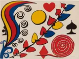 La Fleur (The Flower) by Alexander Calder, 1975, Lithograph in colors, on wove paper, the full sheet, sold Dec 2020