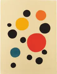 Polka Dots by Alexander Calder, circa 1970, Lithograph in colors, on Arches paper, with full margins, sold Dec 2020