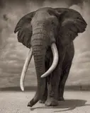 Nick Brandt, Elephant on Bare Earth, Amboseli