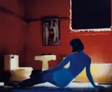 Laurie Simmons, Long House (Red Bathroom/Blue Figure)