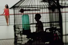 Eve Sussman, Themis in the Birdcage (film still from Rape of the Sabine Women), 2005, Chromogenic print, flush-mounted