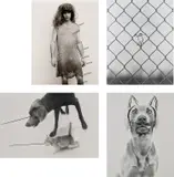 William Wegman, Improved Photographs, 1979, New York: Multiples, Inc., 1979. Ten gelatin silver prints with silkscreen embellishment