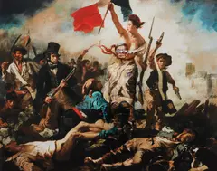 Liu Bolin, Hiding in the City, Paris, 10, Liberty Leading the People, 2013, Giclée print, flush-mounted