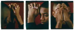 Eugene by Dawoud Bey, 1998, Unique Polaroid triptych, mounted, sold Oct 2020