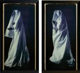 Marina Abramović and Ulay, White Robe l and ll, 1987, Unique mural-sized Polaroid diptych, each mounted
