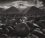 Mt. Williamson, Sierra Nevada, from Manzanar, Ca. by Ansel Adams, 1944, Gelatin silver print, printed 1978, sold Oct 2020