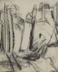 David Bomberg, Untitled, charcoal and pastel 63 x 51cm Provenance: The Property of a London Collector.