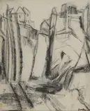 David Bomberg, Untitled, charcoal and pastel 63 x 51cm Provenance: The Property of a London Collector.