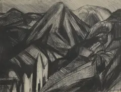 David Bomberg, Untitled, charcoal 45.5 x 58cm Provenance: The Property of a London Collector.