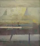 Frederick Cuming, Untitled, oil on board 13.5 x 12.5cm