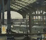 Ken Howard, Untitled, oil on board 27 x 30cm Provenance: With New Grafton Gallery
