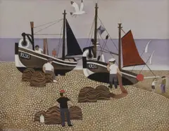 Alfred Daniels, Untitled, oil on canvas board 30 x 37.5cm
