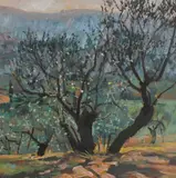 William Bowyer, Untitled, oil on board 36 x 36cm