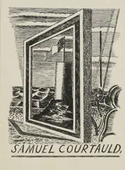 Untitled by Paul Nash, Illustration for 'Samuel Courtauld' pen and ink 13.5 x 9.5cm, sold Oct 2024