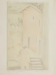 Paul Nash, Untitled, pencil and coloured pencil
