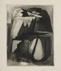 Untitled by Graham Sutherland, 'Clegyr-Boia 1 - Landscape in Wales' etching and aquatint, sold Oct 2024