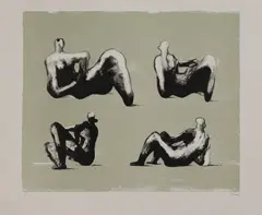 Untitled by Henry Moore, from 'Omaggio a Michelangelo' (Cramer 333) lithograph in colours, sold Oct 2024