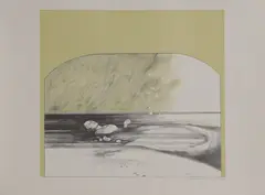 Bryan Organ, Untitled, Ophelia - after Millais lithograph in colours