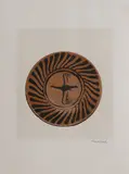 Bernard Leach, Untitled, 'Bird Dish' lithograph in colours