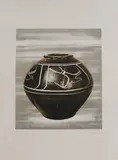 Bernard Leach, Untitled, 'Black Jar' lithograph in colours