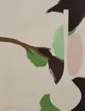Derrick Greaves, Untitled, 'White Vase' lithograph in colours
