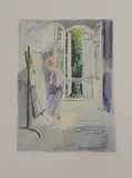 Jane Corsellis, Untitled, 'French Interior' lithograph in colours