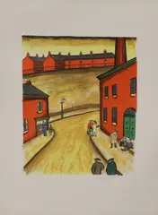 Alan Lowndes, Untitled, 'The Doss House' lithograph in colours