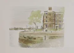 Albany Wiseman, Untitled, 'Wapping Pierhead' lithograph in colours