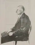 David Hockney, Untitled, 'Portrait of Felix Mann' lithograph