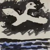 Josef Herman, Untitled, and coloured chalk over pencil 19.5 x 19.5cm